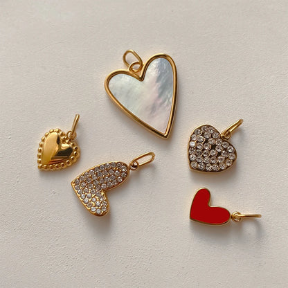 Emanco Bohemian Heart Charm Diy Earrings Bracelets Necklace Accessories Making Stainless Steel Jewelry 48 Hour Shipping