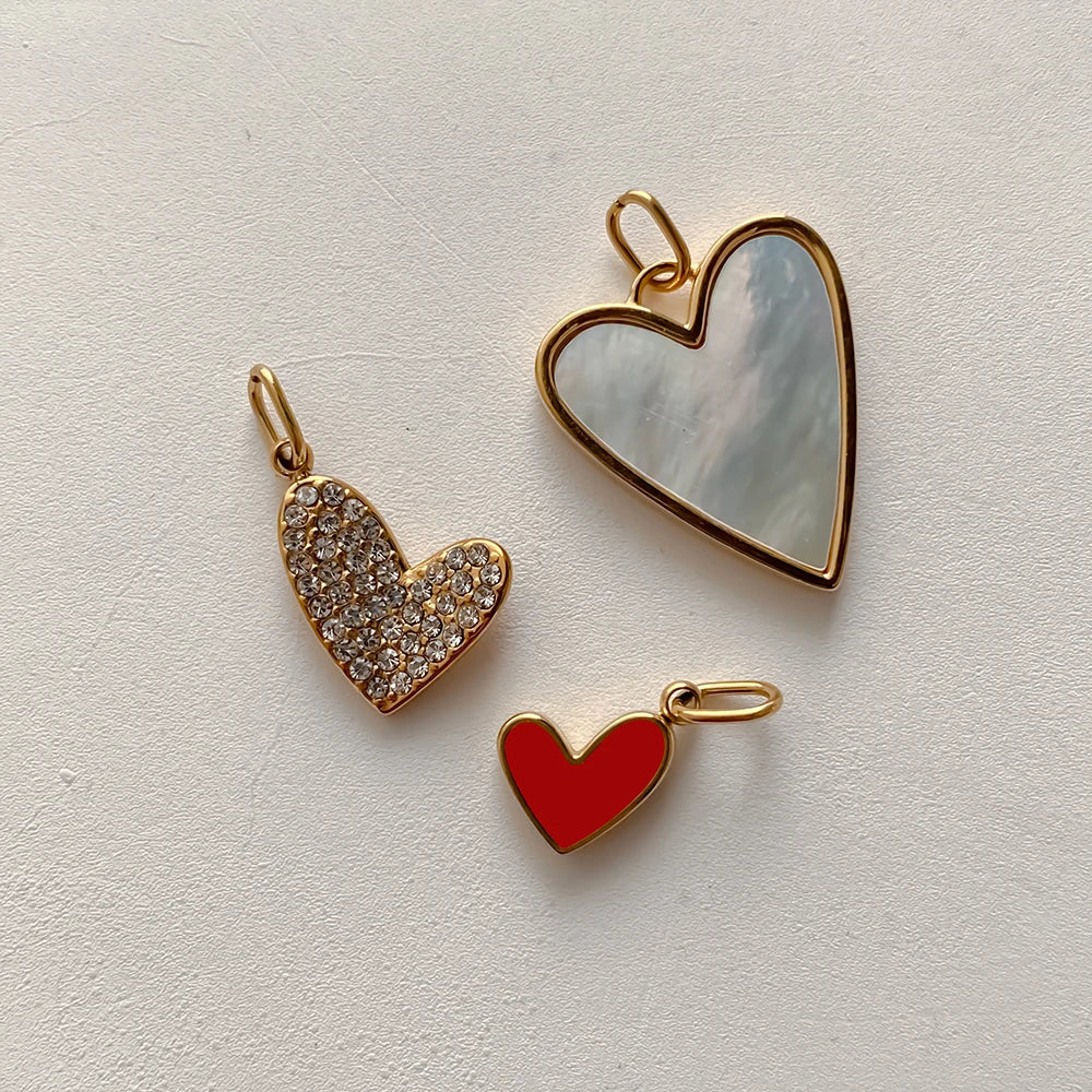 Emanco Bohemian Heart Charm Diy Earrings Bracelets Necklace Accessories Making Stainless Steel Jewelry 48 Hour Shipping
