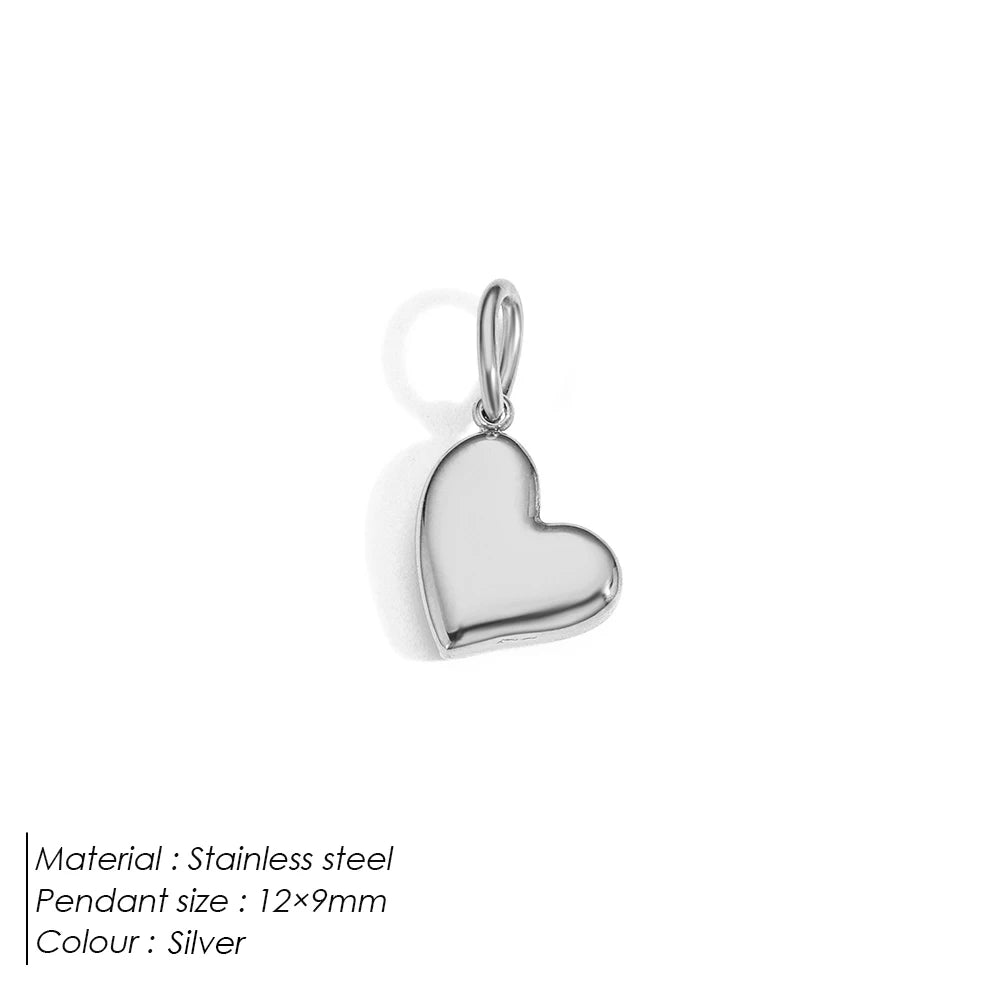 Emanco Bohemian Heart Charm Diy Earrings Bracelets Necklace Accessories Making Stainless Steel Jewelry 48 Hour Shipping