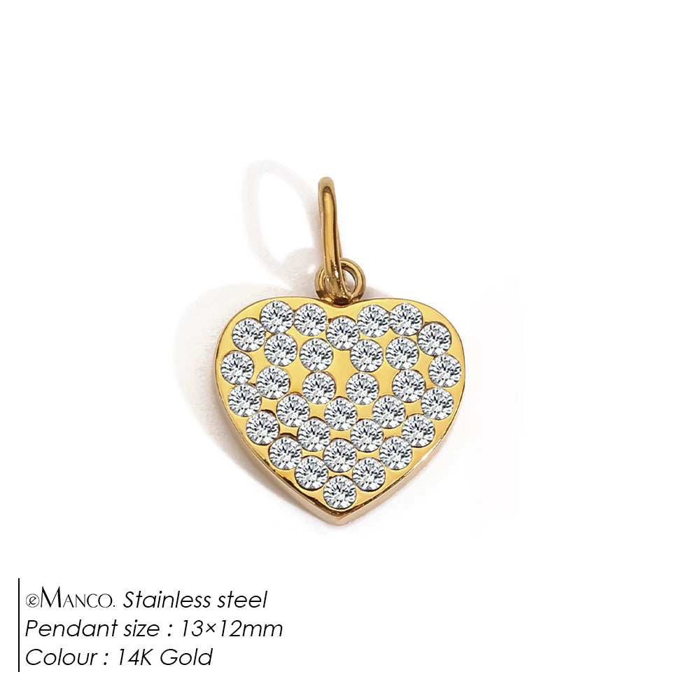 Emanco Bohemian Heart Charm Diy Earrings Bracelets Necklace Accessories Making Stainless Steel Jewelry 48 Hour Shipping