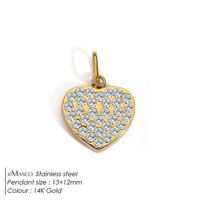 Emanco Bohemian Heart Charm Diy Earrings Bracelets Necklace Accessories Making Stainless Steel Jewelry 48 Hour Shipping