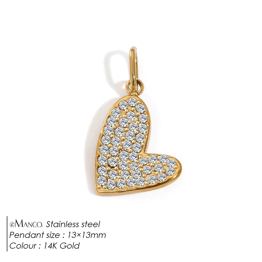 Emanco Bohemian Heart Charm Diy Earrings Bracelets Necklace Accessories Making Stainless Steel Jewelry 48 Hour Shipping