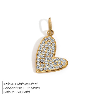 Emanco Bohemian Heart Charm Diy Earrings Bracelets Necklace Accessories Making Stainless Steel Jewelry 48 Hour Shipping