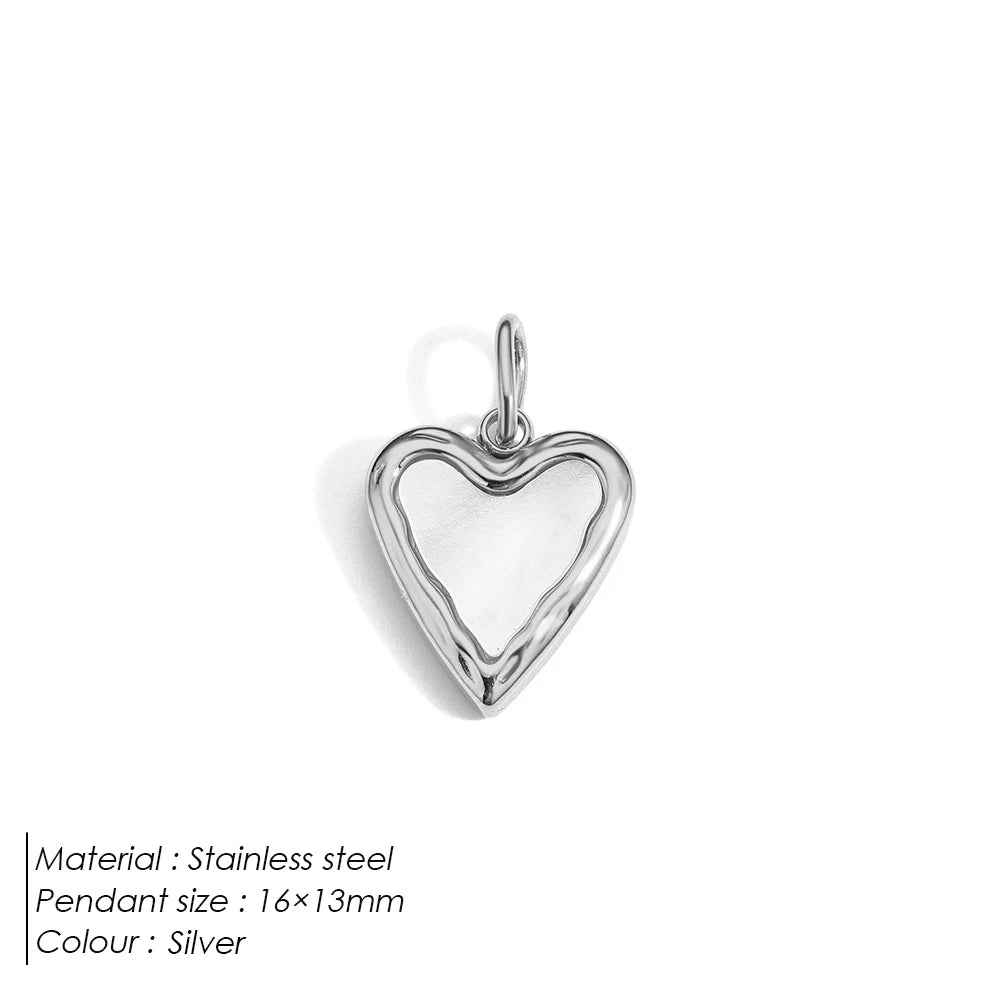 Emanco Bohemian Heart Charm Diy Earrings Bracelets Necklace Accessories Making Stainless Steel Jewelry 48 Hour Shipping