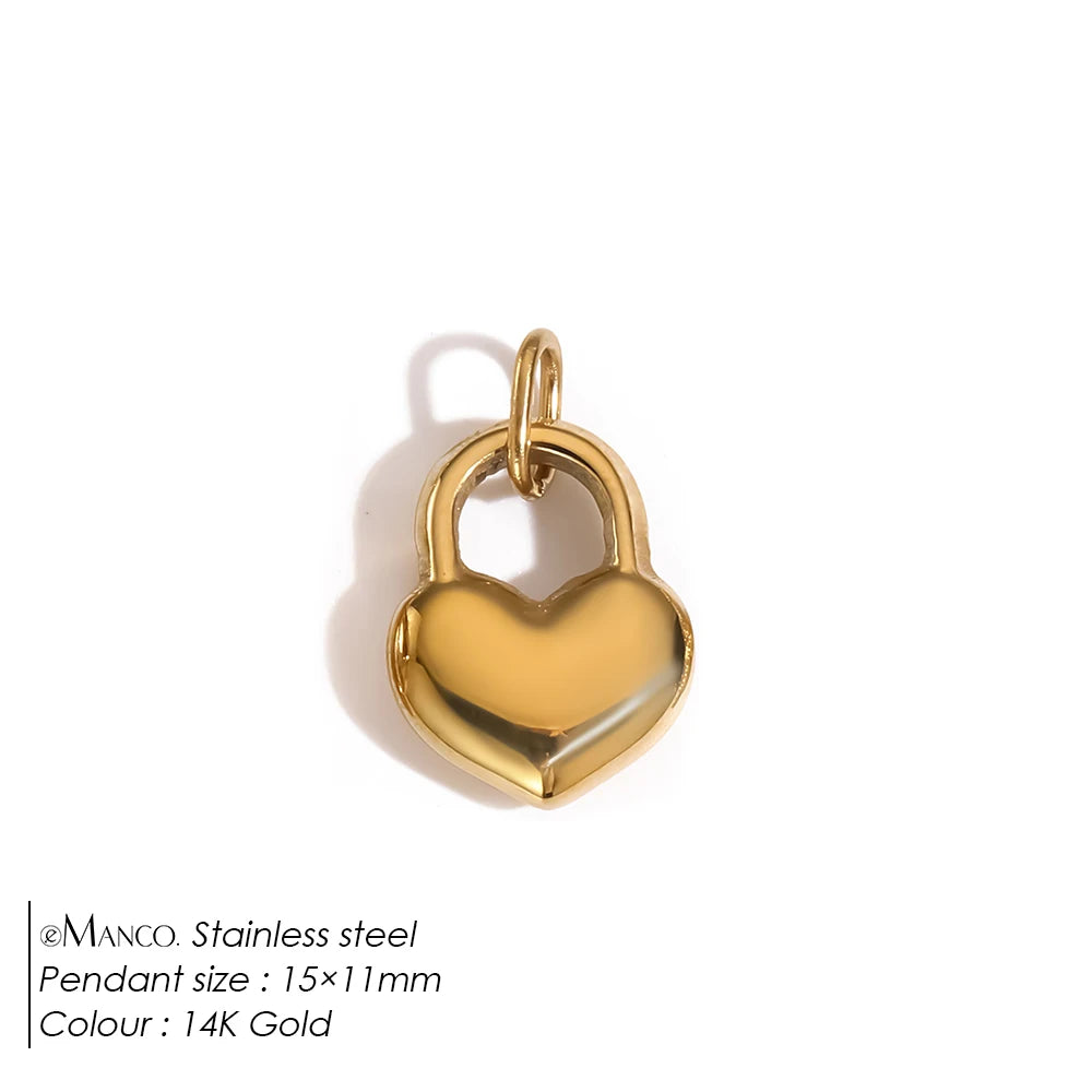 Emanco Bohemian Heart Charm Diy Earrings Bracelets Necklace Accessories Making Stainless Steel Jewelry 48 Hour Shipping