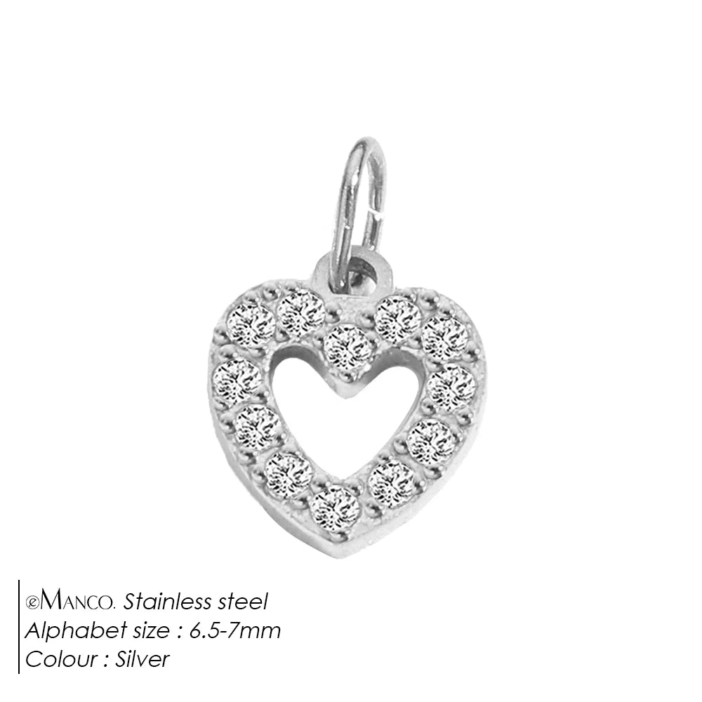 Emanco Bohemian Heart Charm Diy Earrings Bracelets Necklace Accessories Making Stainless Steel Jewelry 48 Hour Shipping