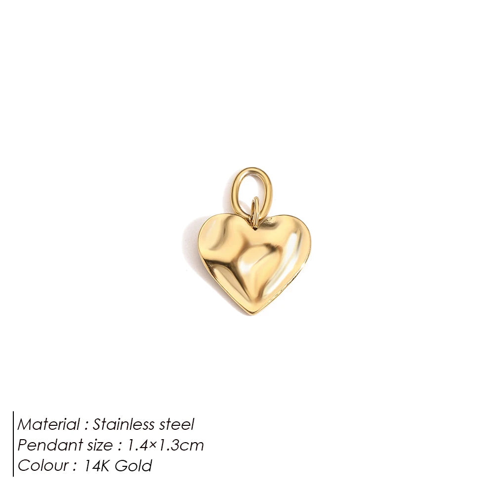 Emanco Bohemian Heart Charm Diy Earrings Bracelets Necklace Accessories Making Stainless Steel Jewelry 48 Hour Shipping