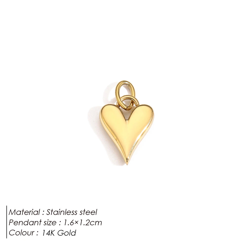 Emanco Bohemian Heart Charm Diy Earrings Bracelets Necklace Accessories Making Stainless Steel Jewelry 48 Hour Shipping