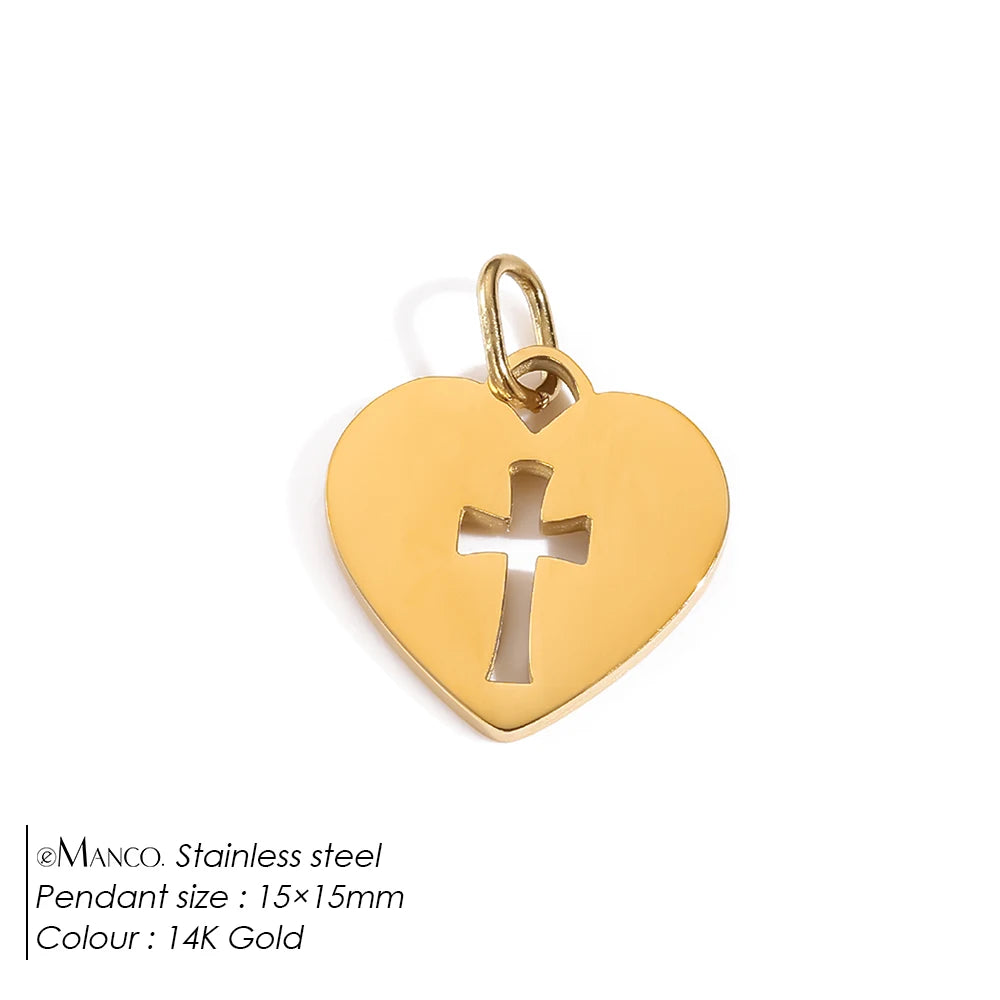 Emanco Bohemian Heart Charm Diy Earrings Bracelets Necklace Accessories Making Stainless Steel Jewelry 48 Hour Shipping