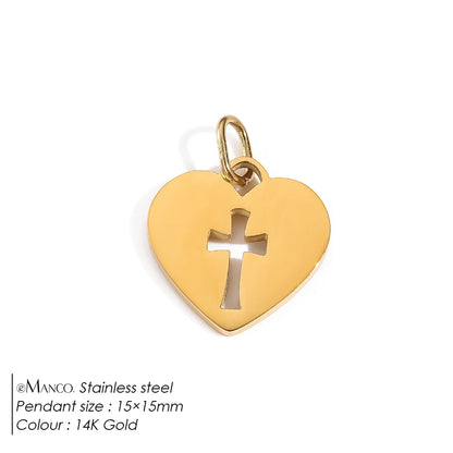 Emanco Bohemian Heart Charm Diy Earrings Bracelets Necklace Accessories Making Stainless Steel Jewelry 48 Hour Shipping