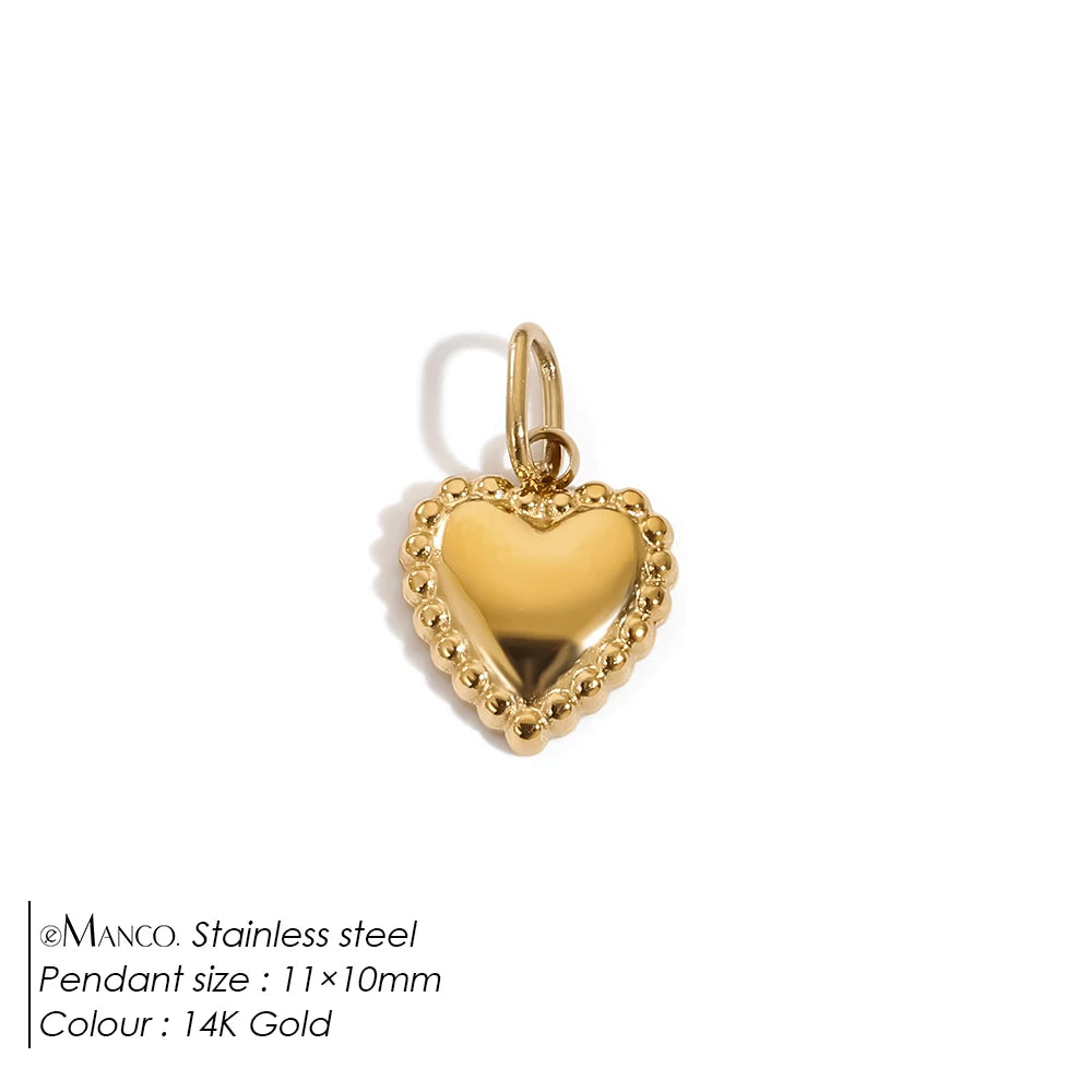 Emanco Bohemian Heart Charm Diy Earrings Bracelets Necklace Accessories Making Stainless Steel Jewelry 48 Hour Shipping