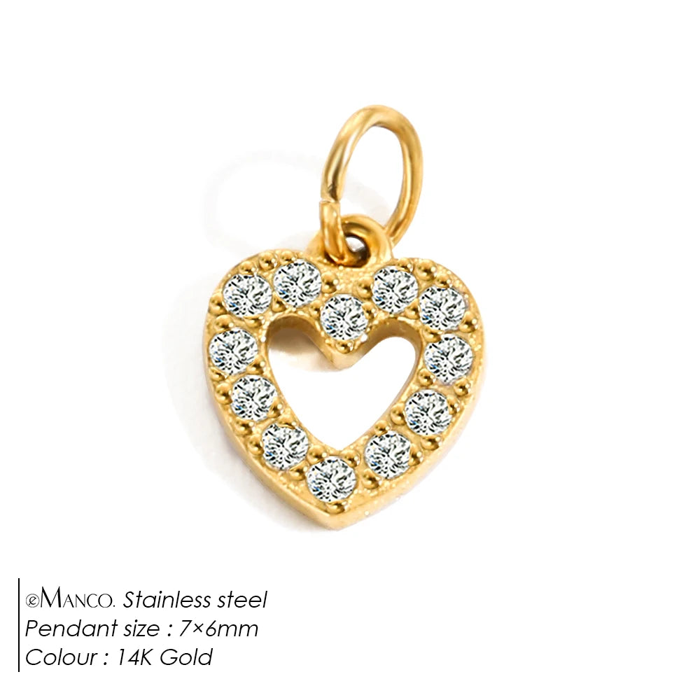 Emanco Bohemian Heart Charm Diy Earrings Bracelets Necklace Accessories Making Stainless Steel Jewelry 48 Hour Shipping