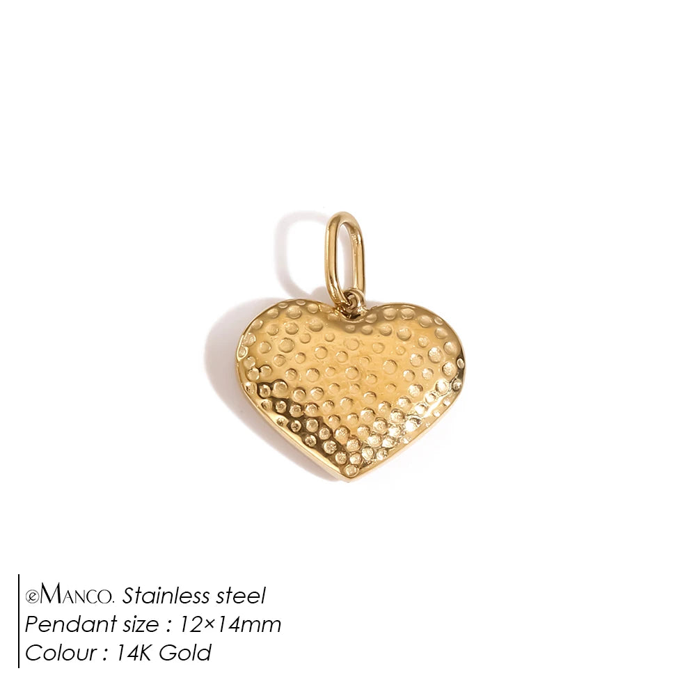 Emanco Bohemian Heart Charm Diy Earrings Bracelets Necklace Accessories Making Stainless Steel Jewelry 48 Hour Shipping